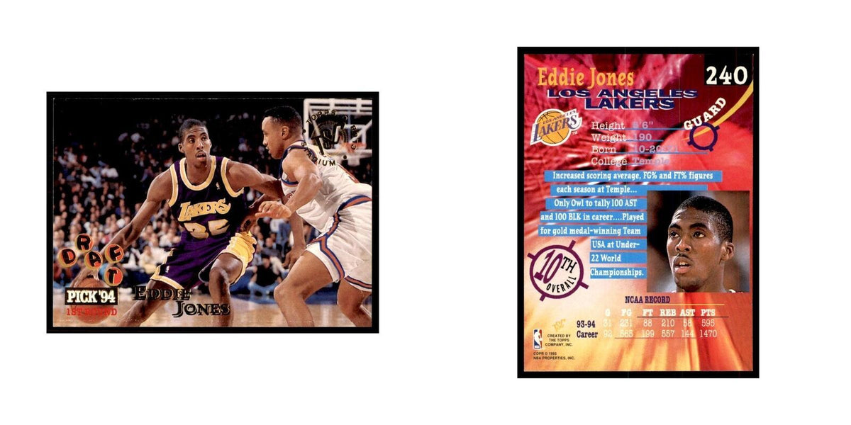 1994 Stadium Club Eddie Jones Basketball Cards #240