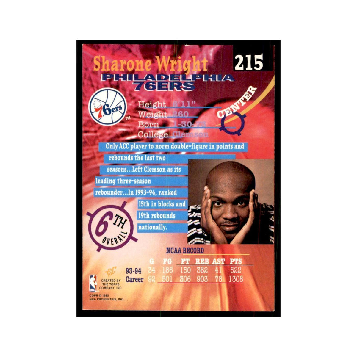 1994 Stadium Club Randolph Childress Basketball Cards #215
