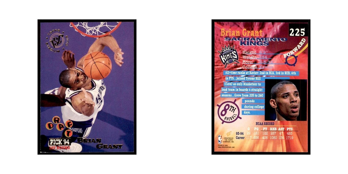 1994 Stadium Club Brian Grant Basketball Cards #225