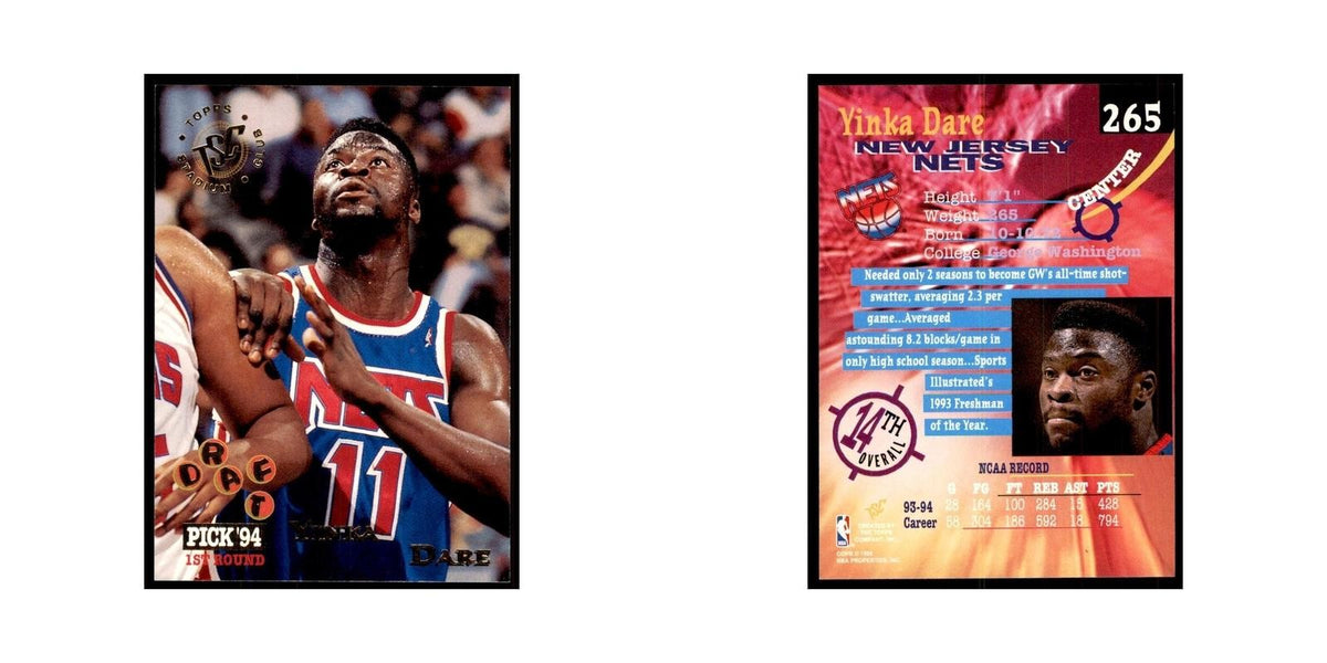 1994 Stadium Club Yinka Dare Basketball Cards #265