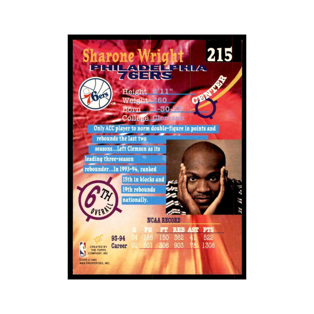 1994 Stadium Club Sharone Wright Basketball Cards #215
