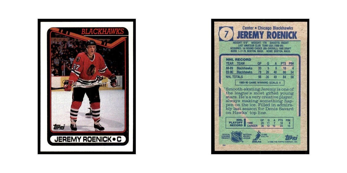 1990 Topps Jeremy Roenick Hockey Cards #7