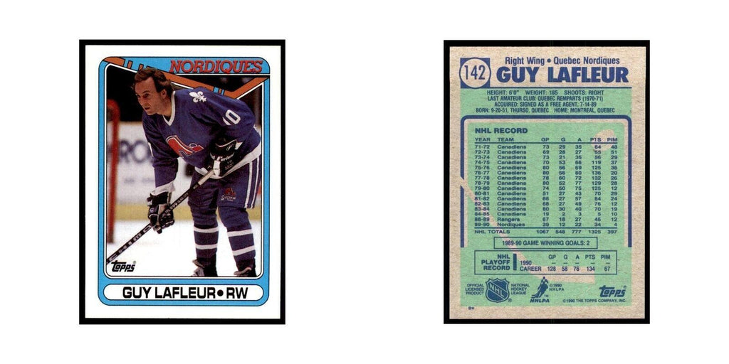 1990 Topps Guy Lafleur Hockey Cards #142