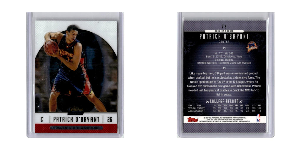 2006 Finest Patrick O'Bryant RC Golden State Warriors #73