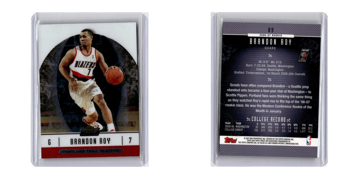 2006 Finest Brandon Roy RC Blazers #89