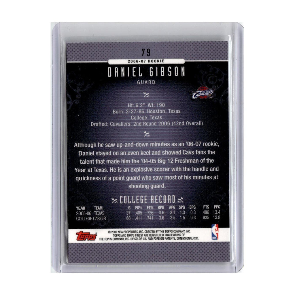 2006 Finest Daniel Gibson RC Cavaliers #79