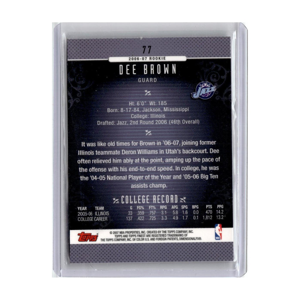 2006 Finest Dee Brown RC Jazz #77