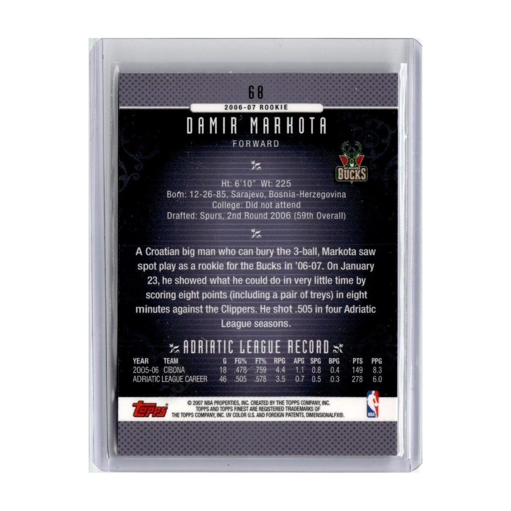 2006 Finest Damir Markota RC Bucks #68