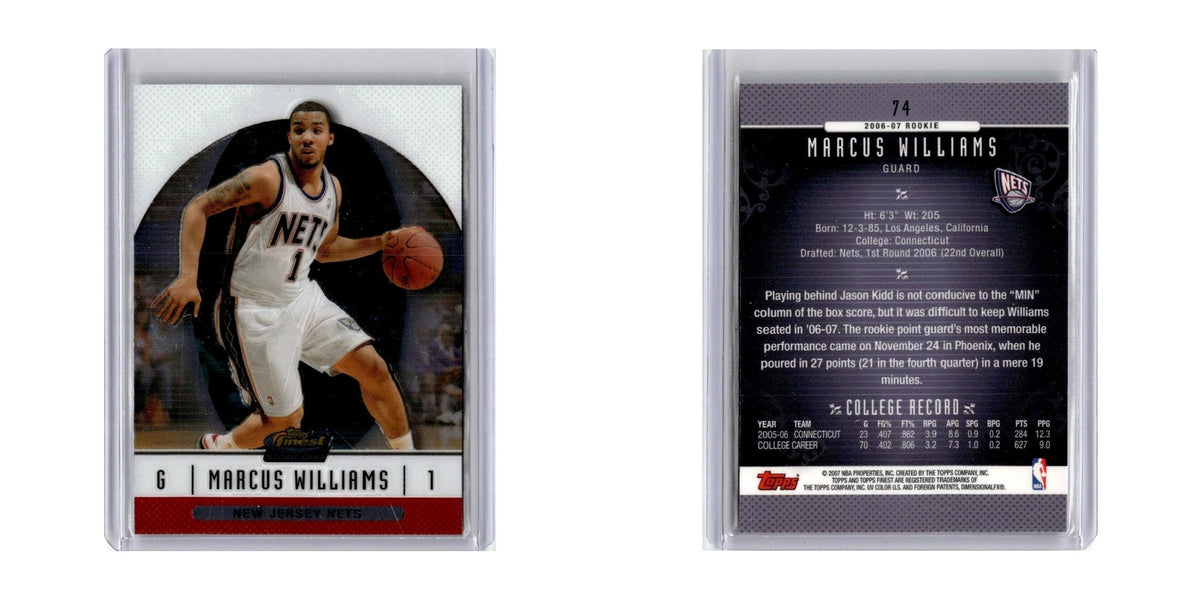 2006 Finest Marcus Williams RC Nets #74