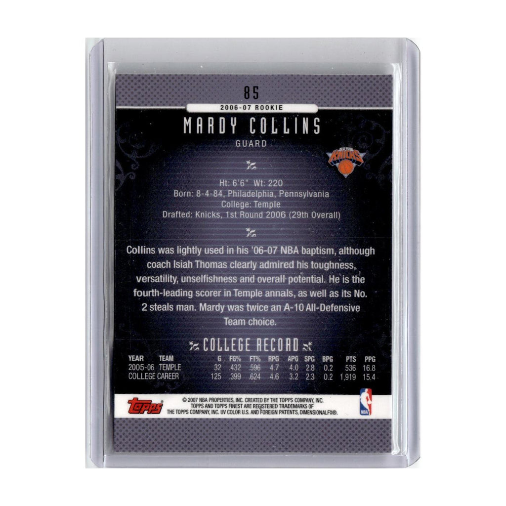 2006 Finest Mardy Collins RC Knicks #85