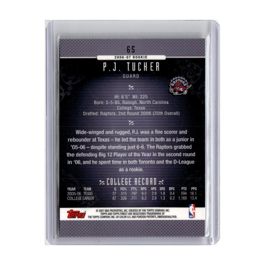 2006 Finest P.J. Tucker RC Raptors #65