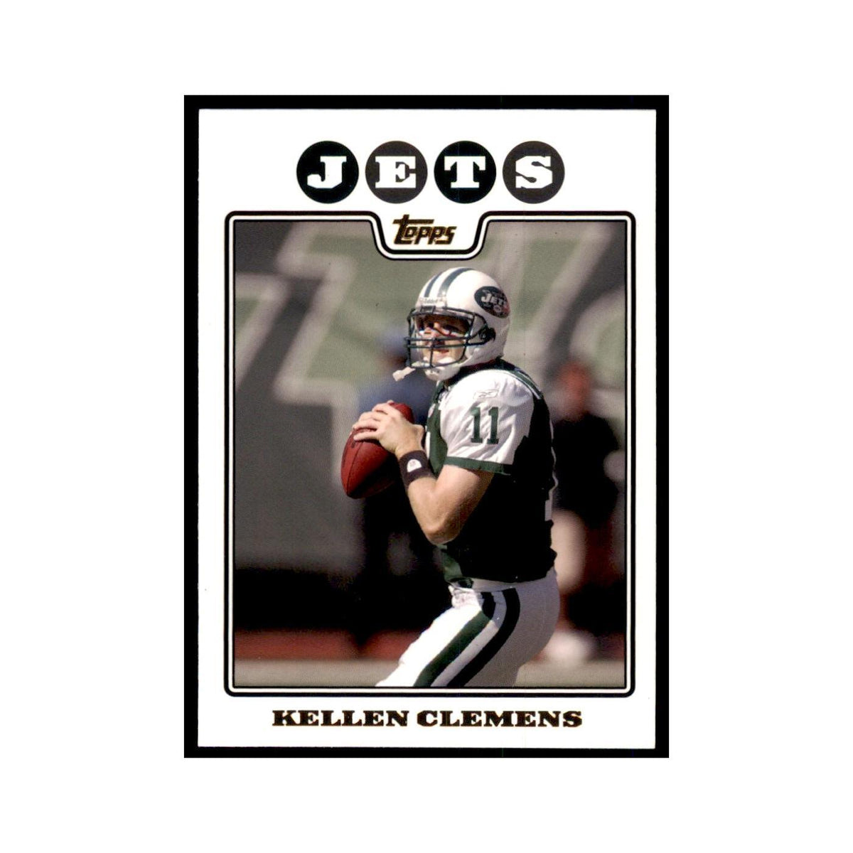 2008 Topps Kellen Clemens gold letters Jets #12