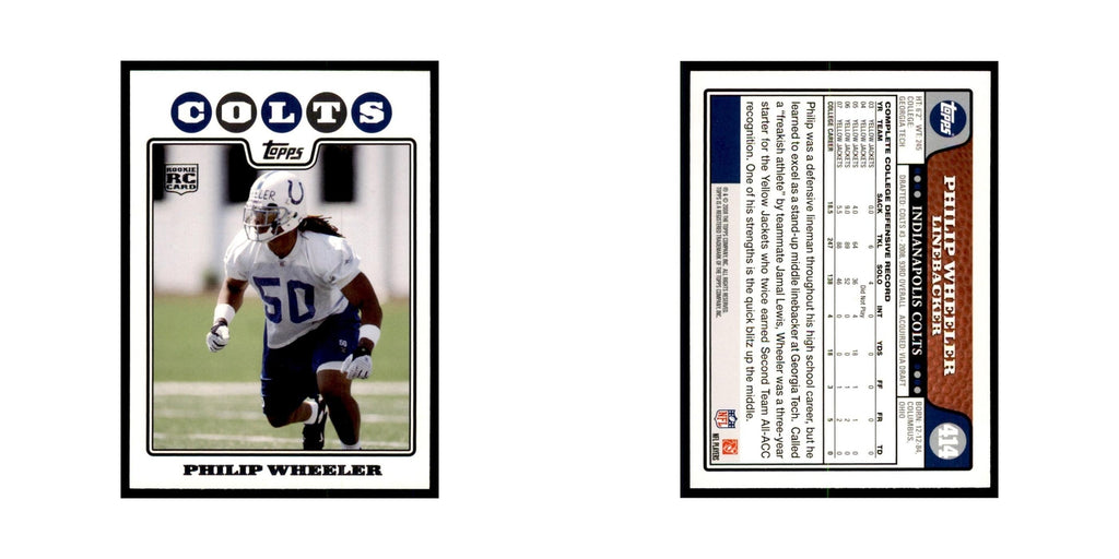 2008 Topps Philip Wheeler RC Colts #414