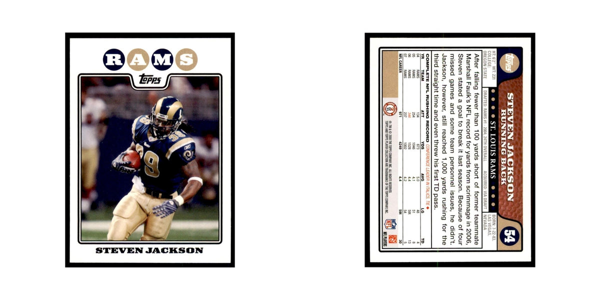 2008 Topps Steven Jackson St. Louis Rams #54