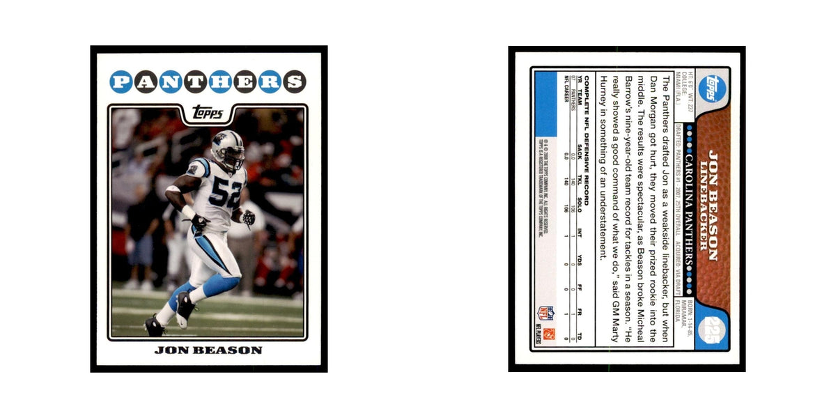 2008 Topps Jon Beason Panthers #225