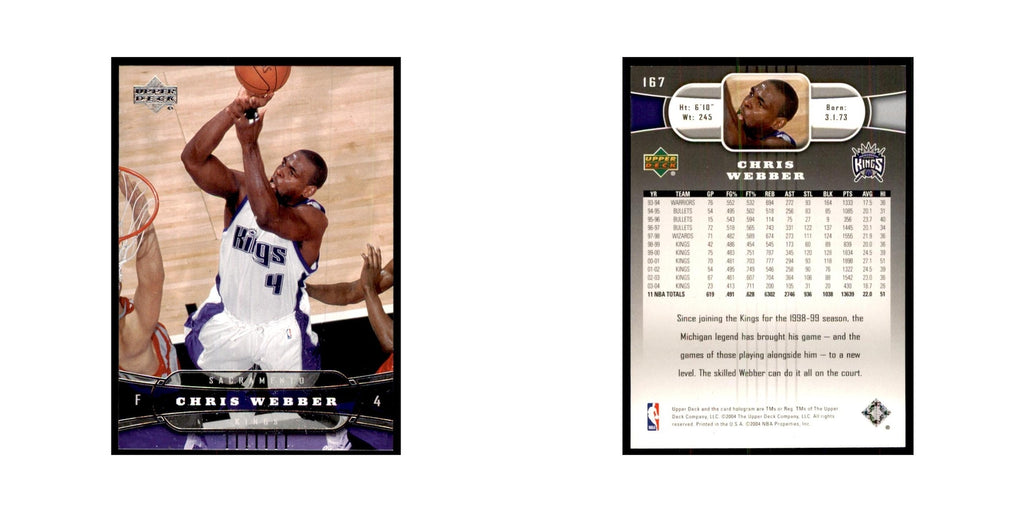 2004 Upper Deck Chris Webber Kings #167