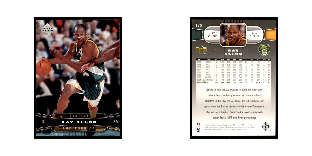 2004 Upper Deck Ray Allen Seattle SuperSonics #179