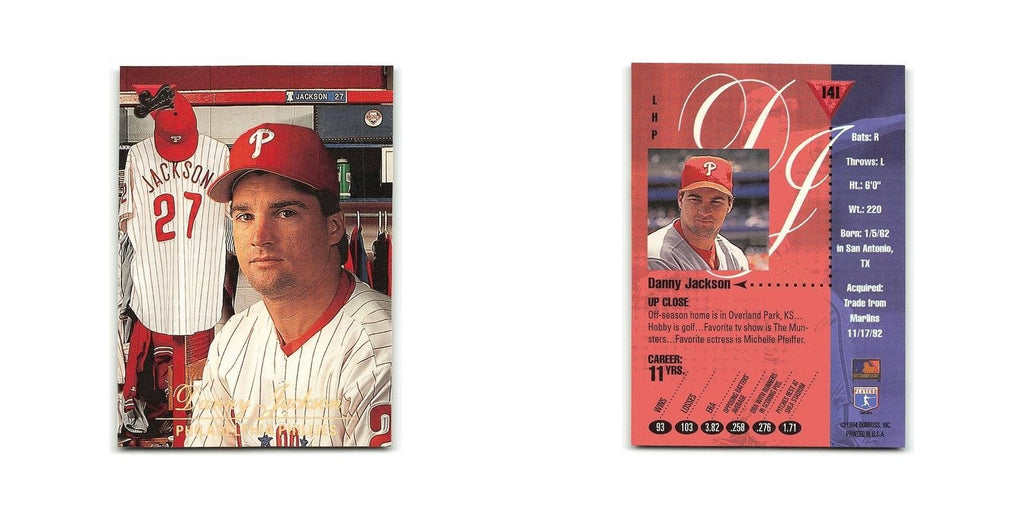 Danny Jackson 1994 Studio #141 Philadelphia Phillies Baseball Card NM