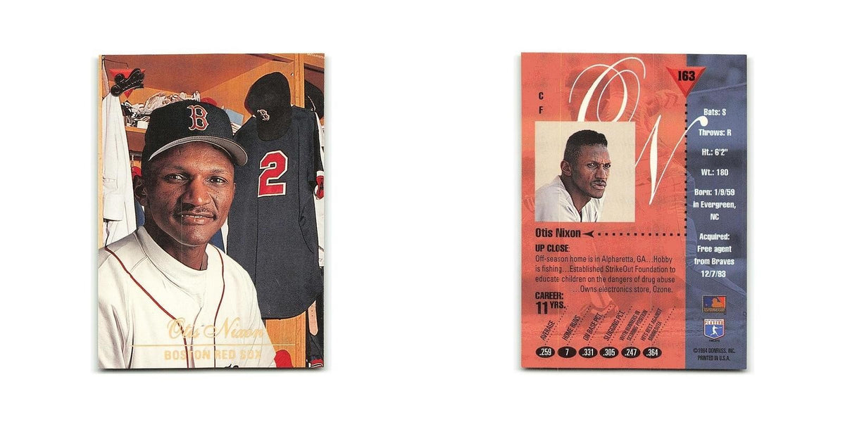 Otis Nixon 1994 Studio #163 Boston Red Sox Baseball Card NM