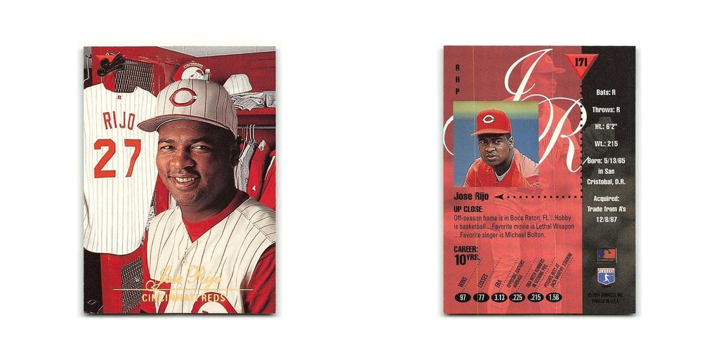 Jose Rijo 1994 Studio #171 Cincinnati Reds Baseball Card NM