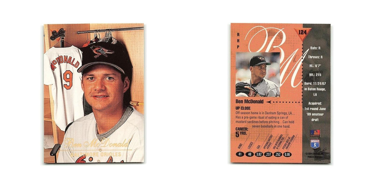 Ben McDonald 1994 Studio #124 Baltimore Orioles Baseball Card NM