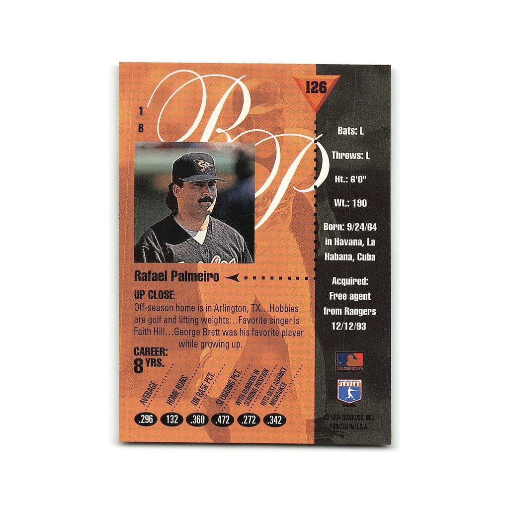 Rafael Palmeiro 1994 Studio #126 Baltimore Orioles Baseball Card NM
