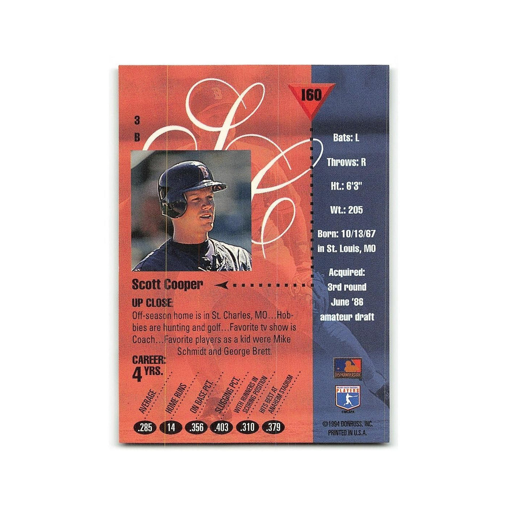 Scott Cooper 1994 Studio #160 Boston Red Sox Baseball Card NM