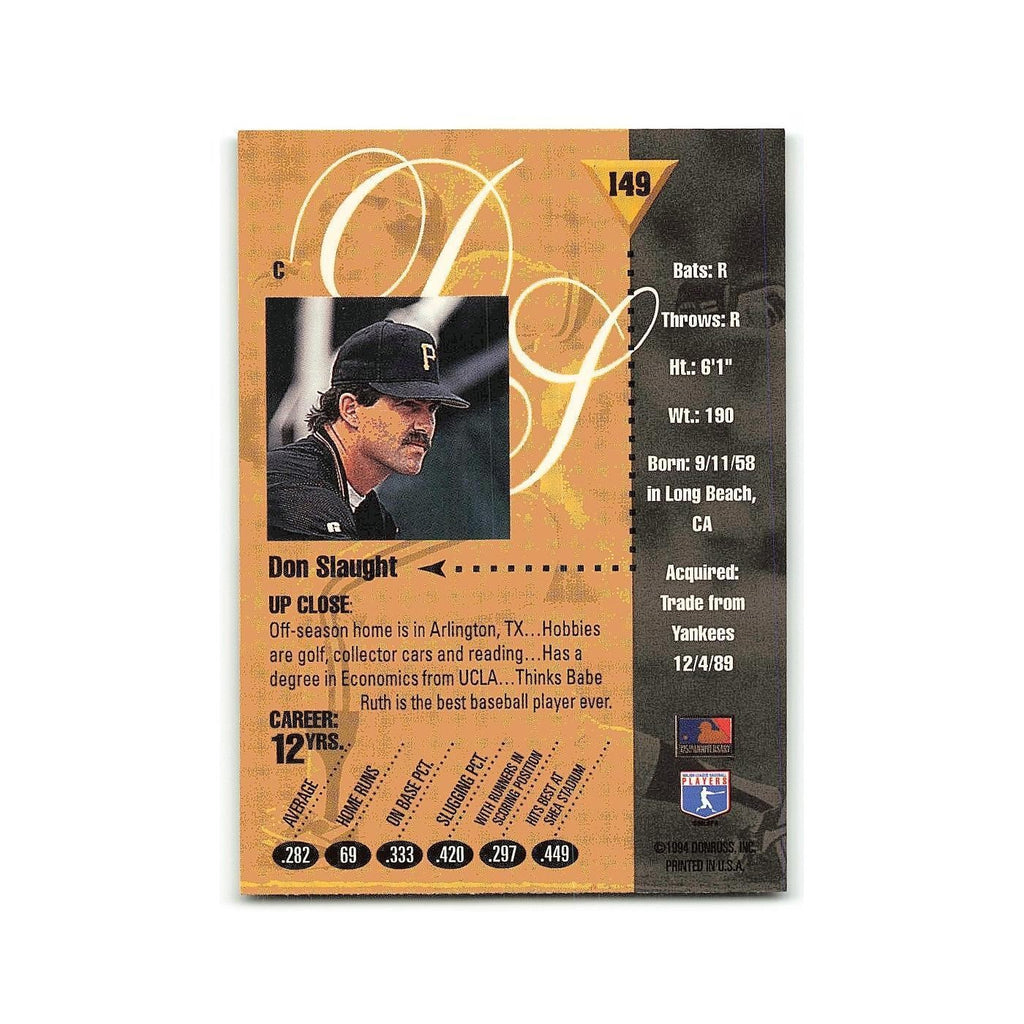 Don Slaught 1994 Studio #149 Pittsburgh Pirates Baseball Card NM