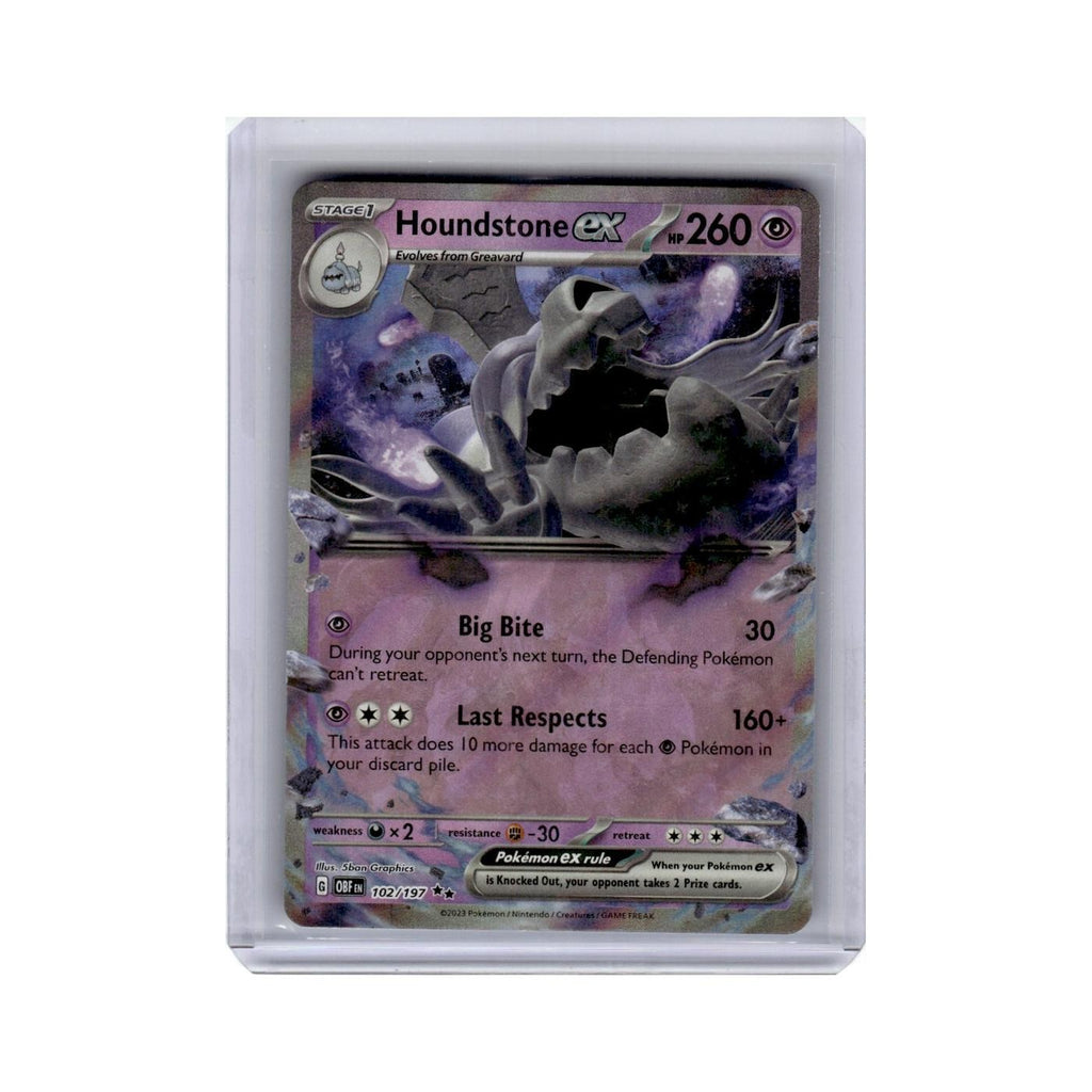 Houndstone ex 2023 Scarlet Violet Obsidian Flames #102 Pokemon Pokemon Card NM