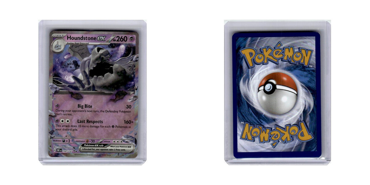 Houndstone ex 2023 Scarlet Violet Obsidian Flames #102 Pokemon Pokemon Card NM