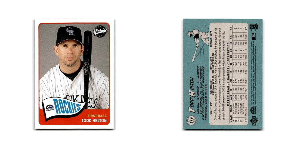 2003 Upper Deck Vintage Todd Helton Rockies #179