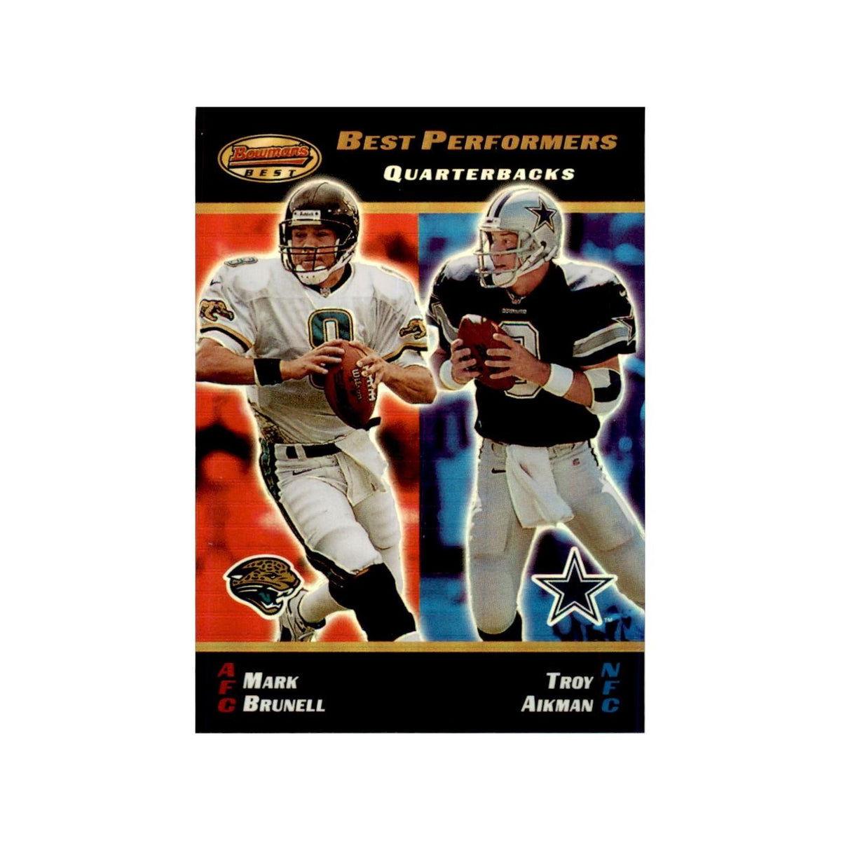 2000 Bowman's Best Mark Brunell/Troy Aikman Football Cards #95