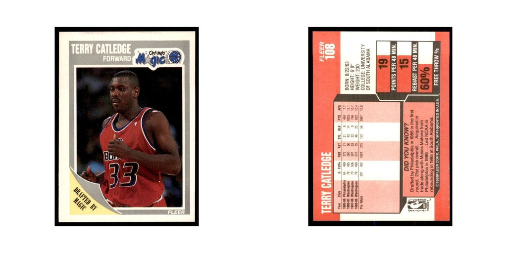 1989 Fleer Terry Catledge Basketball Cards #108
