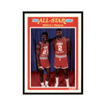 1989 Fleer Dominique Wilkins/Moses Malone Basketball Cards #165