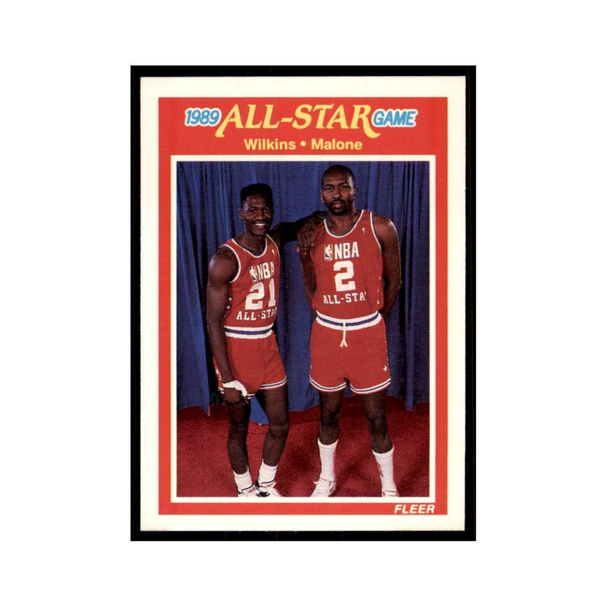 1989 Fleer Dominique Wilkins/Moses Malone Basketball Cards #165