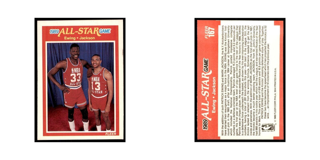 1989 Fleer Patrick Ewing/Mark Jackson Basketball Cards #167