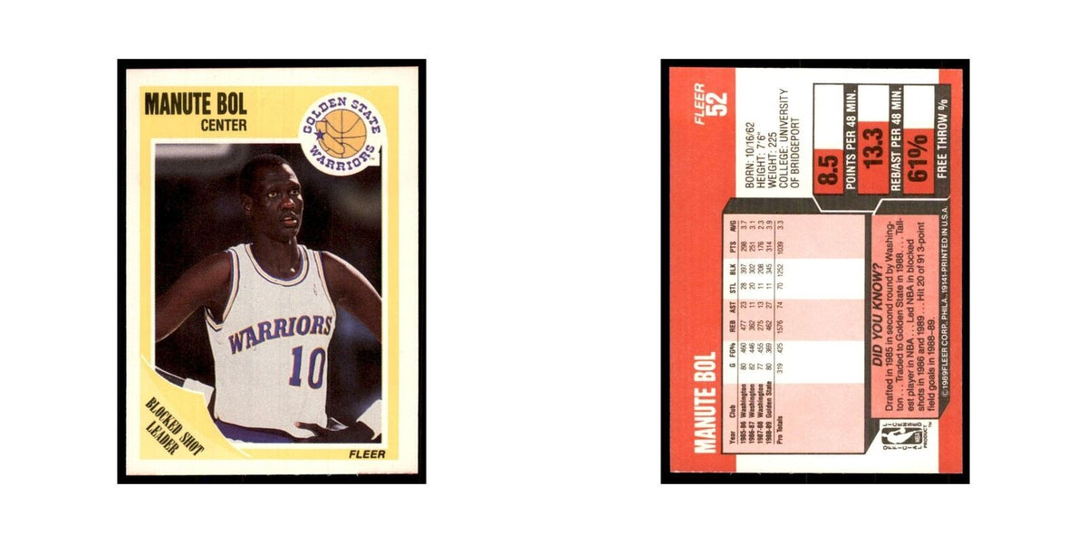1989 Fleer Manute Bol Basketball Cards #52