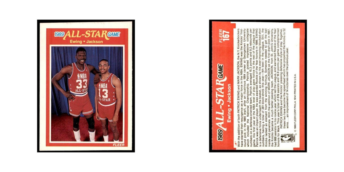 1989 Fleer Patrick Ewing/Mark Jackson Basketball Cards #167