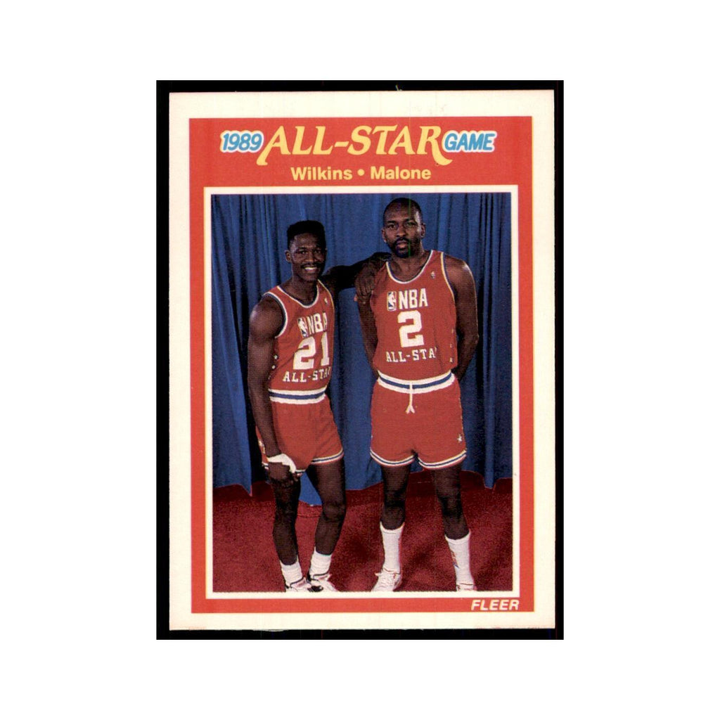 1989 Fleer Dominique Wilkins/Moses Malone Basketball Cards #165