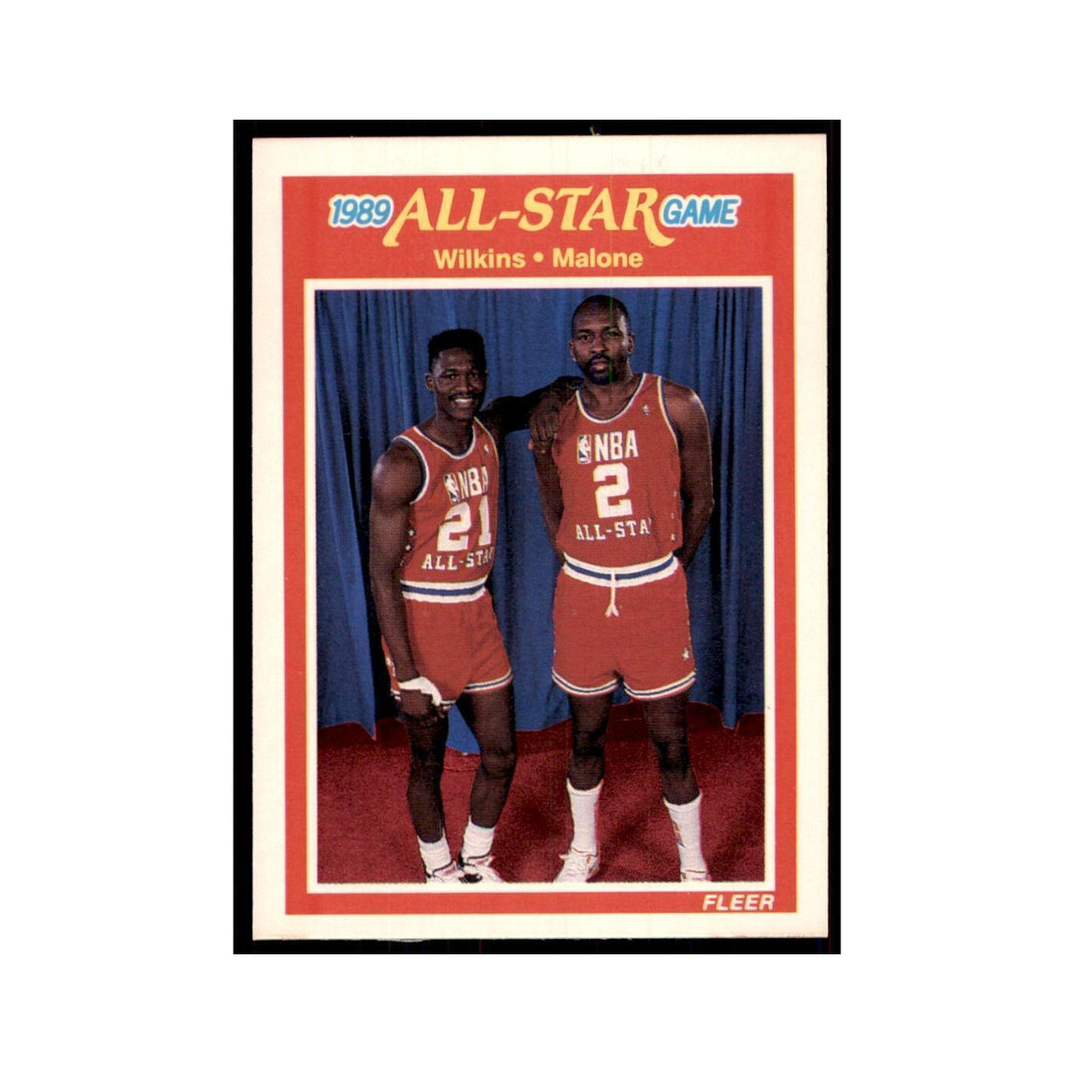 1989 Fleer Dominique Wilkins/Moses Malone Basketball Cards #165