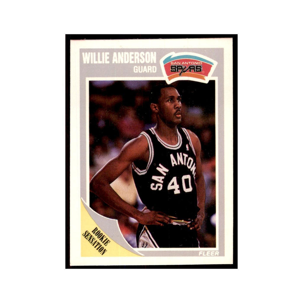 1989 Fleer Willie Anderson Basketball Cards #140