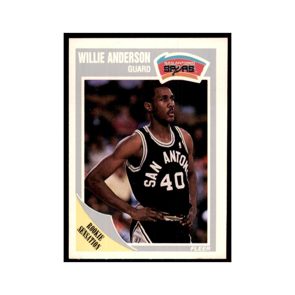 1989 Fleer Willie Anderson Basketball Cards #140