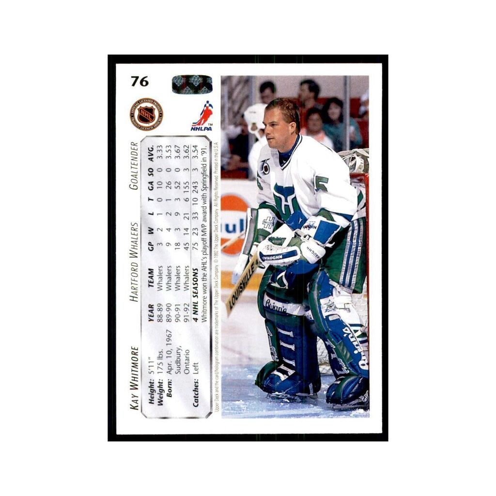 1992 Upper Deck Kay Whitmore Hockey Cards #76