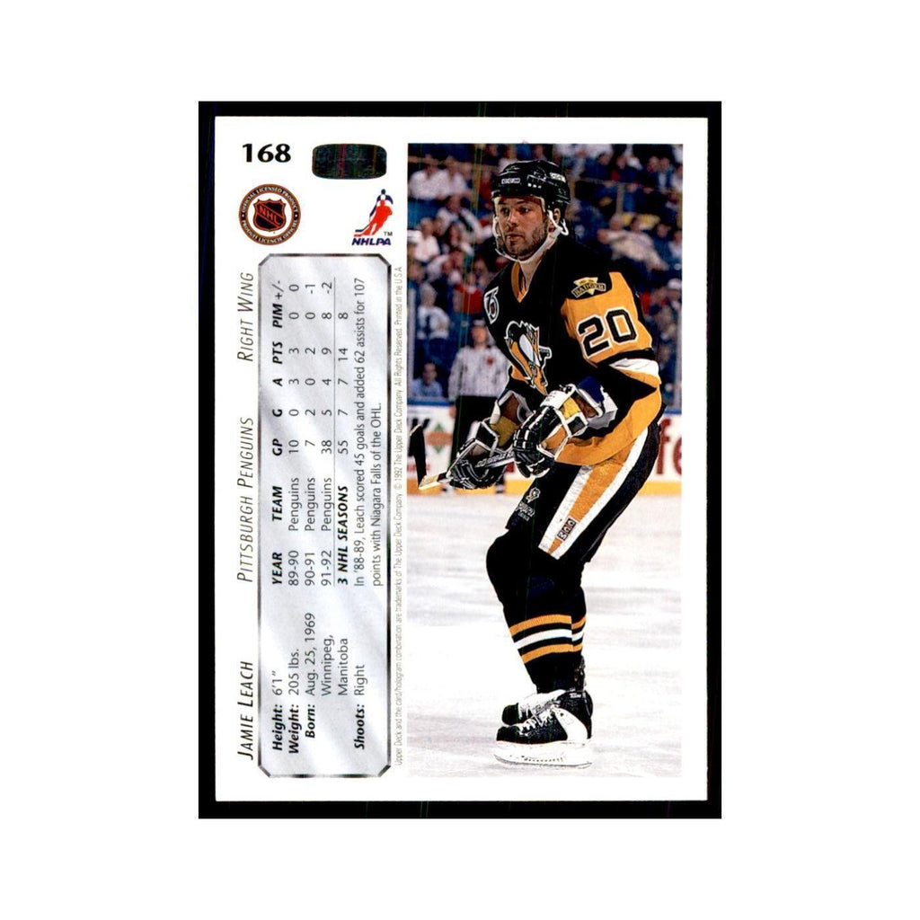 1992 Upper Deck Jamie Leach Hockey Cards #168