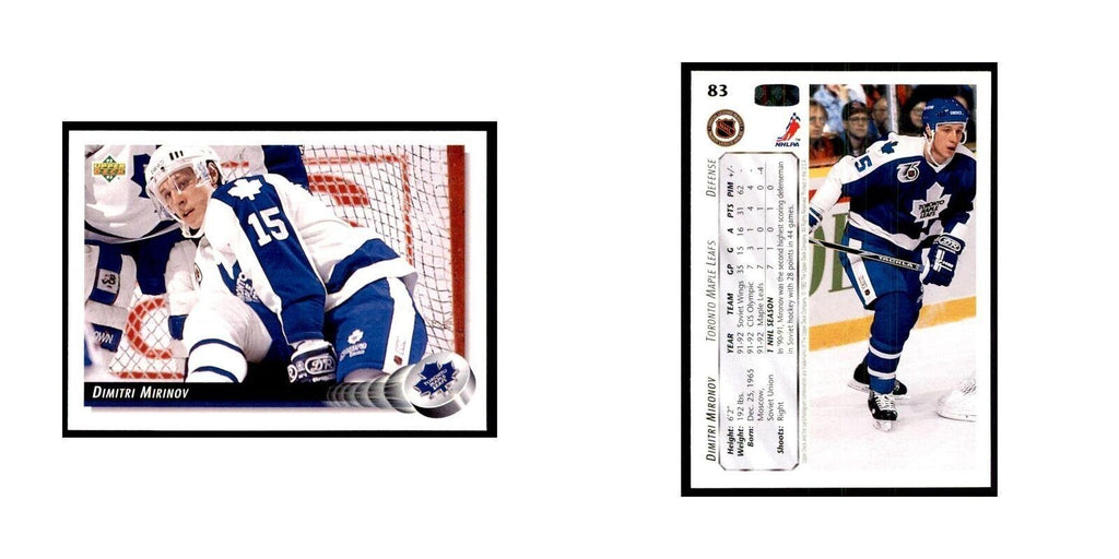 1992 Upper Deck Dmitri Mironov Hockey Cards #83