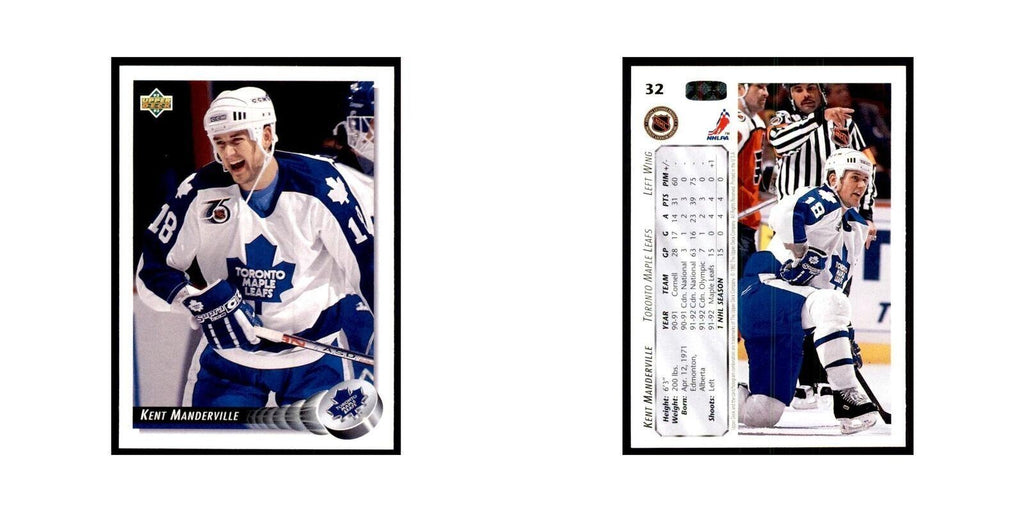 1992 Upper Deck Kent Manderville Hockey Cards #32