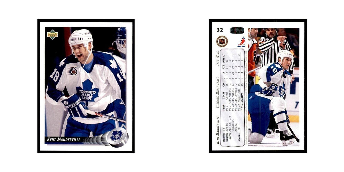 1992 Upper Deck Kent Manderville Hockey Cards #32