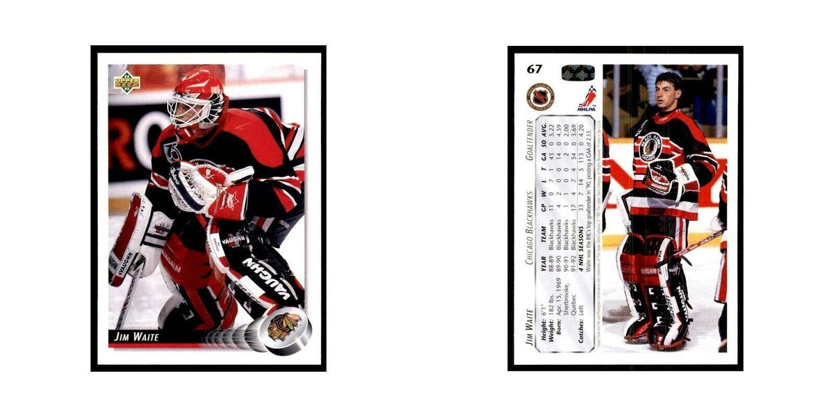 1992 Upper Deck Jimmy Waite Hockey Cards #67