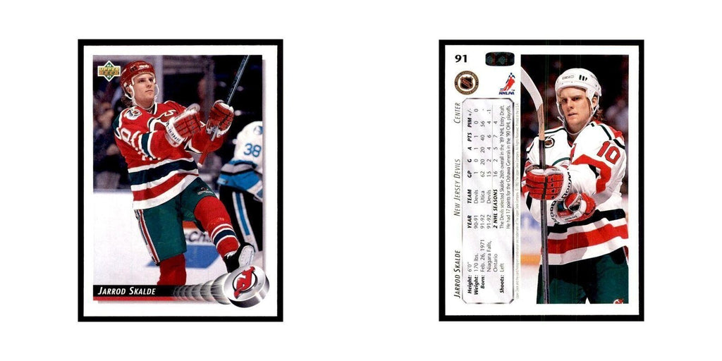 1992 Upper Deck Jarrod Skalde Hockey Cards #91