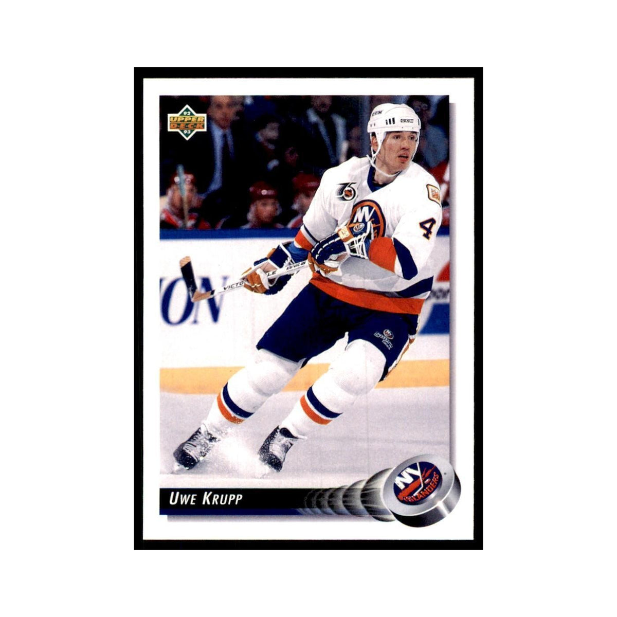 1992 Upper Deck Uwe Krupp Hockey Cards #187